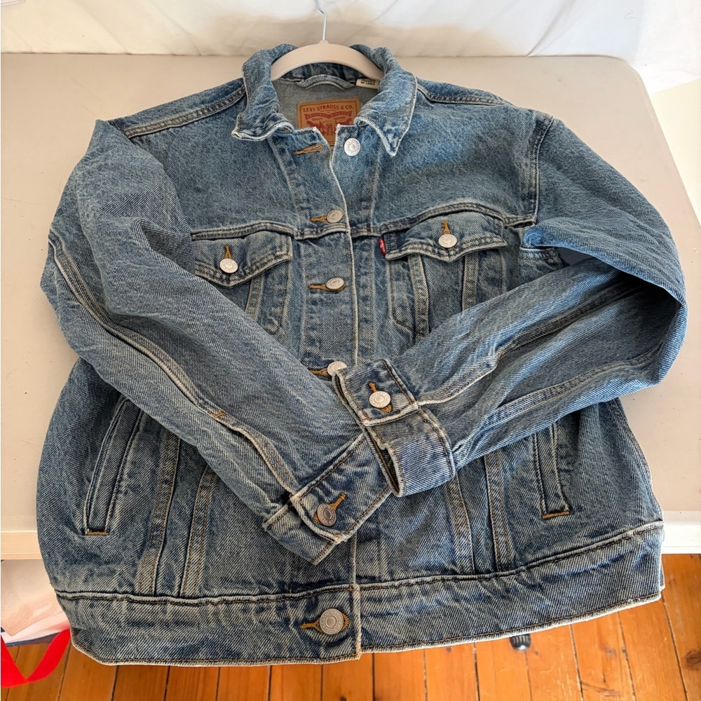 Levi's Vintage Blue Denim Jean red tag women’s classic Jacket/coat size medium - Picture 5 of 9